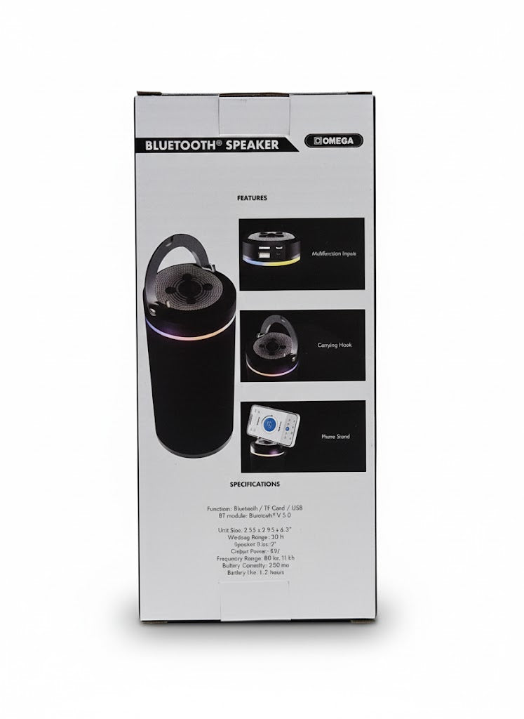 Bluetooth Speaker & FM Radio OP-8011A – Portable Wireless Speaker with Phone Stand & Carry Hook