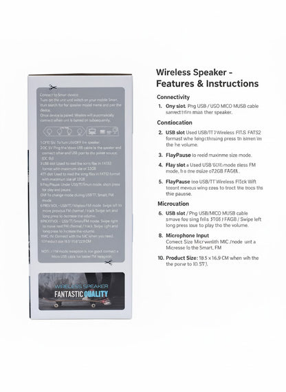 Portable Wireless Speaker & Karaoke System (GTS-1222) – Big Bass, LED Lights, USB/TF/FM Radio, Mic Input