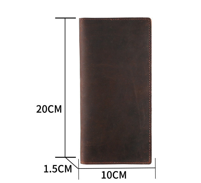 Horse Long Wallet Genuine Leather Hand-held Men's Card Holder