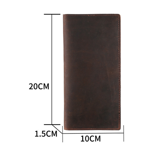 Horse Long Wallet Genuine Leather Hand-held Men's Card Holder